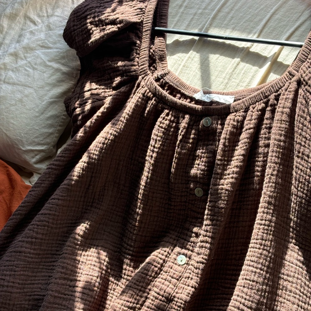 Carly Jean Los Angeles brown 100% Cotton dress, size M